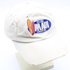 Vintage District Threads Cap Hat Mens Beige Belong MAUI Hawaii, President Club